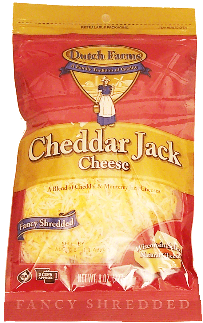 Dutch Farms Cheddar Jack cheddar & monterey jack cheeses, fancy shredded Full-Size Picture